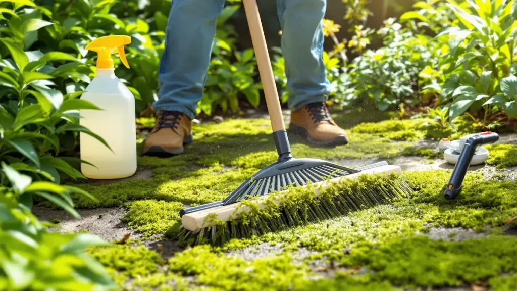 Ontdek een eenvoudige oplossing om binnen twee uur van mos in de tuin af te komen